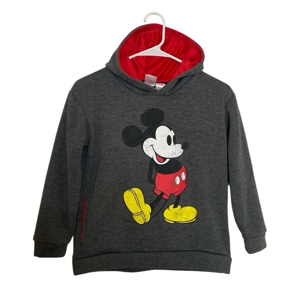 Disney Mickey Mouse Gray and Red hoddie - Picture 1 of 4